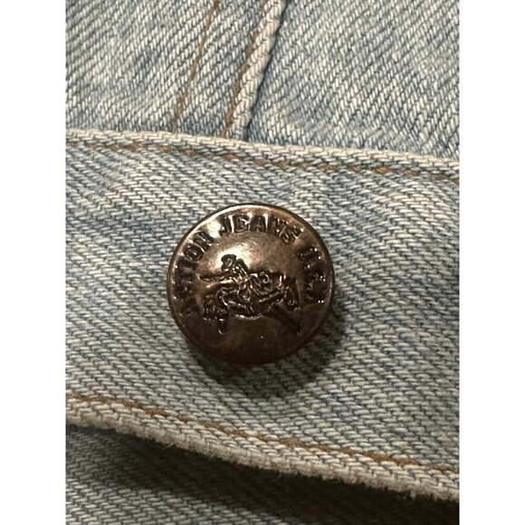 Vintage Wildhorse Saloon Embroidered Jean Jacket Vest  Nashville Size Small - Picture 3 of 6